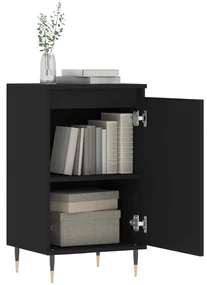 Credenze 2 pz nere 40x35x70 cm in legno multistrato