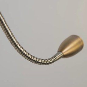 Lampada da parete bronzo con braccio di lettura incl. LED - Brescia Combi