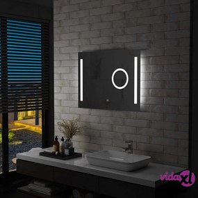 vidaXL Specchio LED da Bagno con Sensore Tattile 80x60 cm