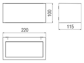 CLARA lampada LED 2X12W/840 bidirezionale