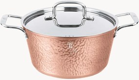 Pentola con rivestimento antiaderente e coperchio Hammered Copper