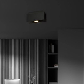Plafoniera Moderna 1 Luce Cassiopea In Acciaio Nero
