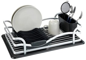 Scolapiatti in alluminio a goccia nera - Wenko