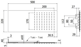 Paffoni Slim Zsof117 Soffione doccia 50x22 slim a parete anticalcare cromo