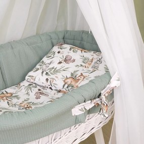 Culla in vimini con set per neonati - Animali del bosco
