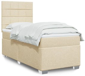 Giroletto A Molle Con Materasso Crema 100x200 Cm İn Tessuto /