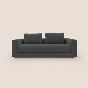 Freia Divano letto minimal materasso h15 cm con morbidi schienali in tessuto impermeabile T14 antracite