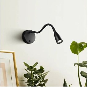 Eglo 901818 - Lampada da parete flessibile OLIVANDINO LED/3,8W/230V nera