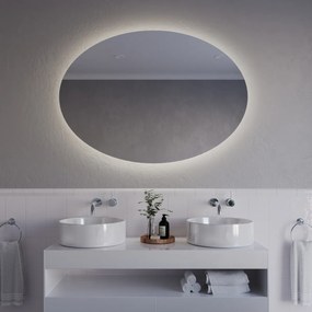 Specchio ovale con illuminazione a LED A32 120x85