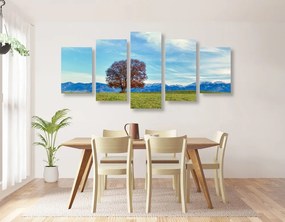 Quadri 5 pezzi – Panorama montano
