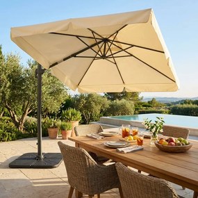 BACTRUS - ombrellone da giardino decentrato 3 x 3 m