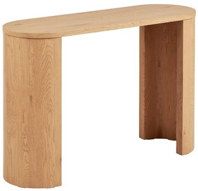 Tavolo consolle di colore naturale con effetto rovere 38x114 cm Bibione – House Nordic