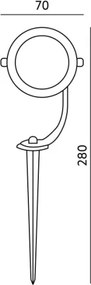 Lampada da esterno BLAKE UNO 1xGU10/35W/230V IP65 nera
