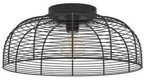 Eglo 43896 - Plafoniera RINROE 1xE27/40W/230V nero