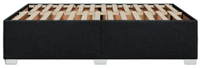 Giroletto senza materasso nero 160x200 cm in tessuto