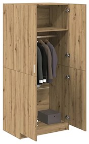 Armadio Rovere Artigianale 80x52x180 Cm İn Legno Multistrato /