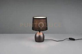 Malu lampada da tavolo in ceramica con paralume acciaio antico h. 2...