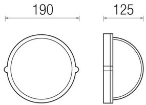 Alfa Ø19Cm Con Anello LED 8,7W 3000K