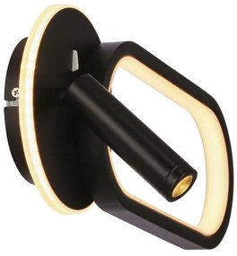 Applique a LED MONET LED/13W/230V + LED/2W 3000/4000/6000K nero