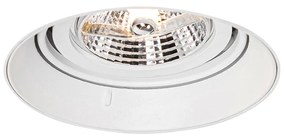 Set di 6 faretti da incasso moderni bianchi GU10 AR70 rotondi senza cornice - Oneon