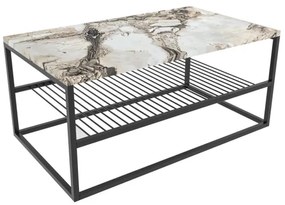 Tavolino ASUDE 43x95 cm nero/bianco
