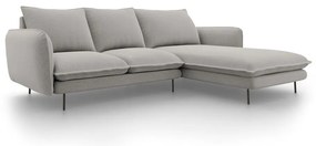 Divano angolare grigio chiaro, angolo destro Vienna - Cosmopolitan Design