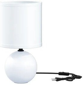 Atmosphera - Lampada da tavolo TIMÉO 1xE14/60W/230V bianco lucido