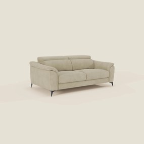 Arcos Divano 3 posti - piedini alti e poggiatesta reclinabili in microfibra impermeabile T11 beige
