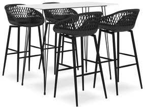 Set Da Bar 5 Pz Bianco E Nero /