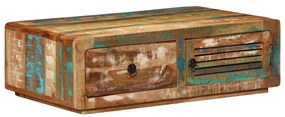 Tavolino Da Salotto 89x55x29 Cm İn Legno Massello Di Recupero /