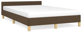 Giroletto Senza Materasso Marrone Scuro 80x200 Cm İn Tessuto /