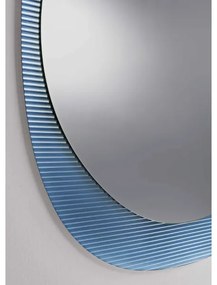 Specchio sagomato KIMI con cornice cannettata Blu