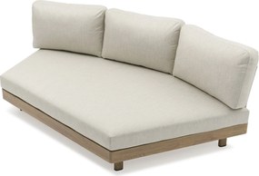 GAMORA - divano dx con struttura in alluminio effetto legno