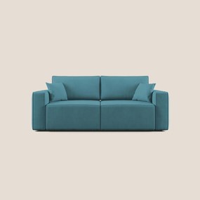 Morfeo divano con seduta estraibile in morbido tessuto impermeabile T02 azzurro 215 cm