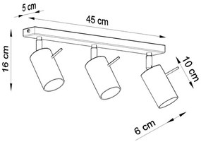 Sollux SL.0451 - Faretto da binario RING 3xGU10/10W/230V