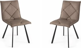 Sedia pranzo Ecopelle Tortora - moderno ROLL 2 sedie