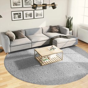 Tappeto Shaggy Pamplona A Pelo Lungo Moderno Grigio Ø 280 Cm /