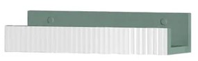 Mensola per bagno Niwa L 40 cm laccato opaco verde timo con vetro bianco