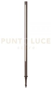Paletto per esterni marrone in alluminio 3000k