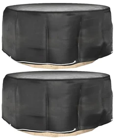 Coperture mobili da giardino 2pz 10 occhielli Ø260x90cm rotonde