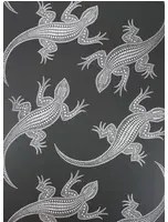 Tapete Komodo von Osborne & Little - Black/ Silver