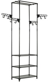 Appendiabiti Acciaio E Tessuto Non Tessuto 55x28,5x175cm Nero /
