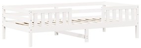 Giroletto con panca e tetto bianco 90x200 cm in legno di pino