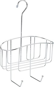 Mensola da bagno in acciaio sospesa in argento lucido Martos - Allstar