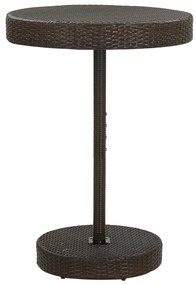 Set da bar da giardino 5 pz con cuscini in polyrattan marrone