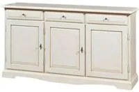 Madia credenza in legno 3 ante avorio patinato 156 p.42 h.85