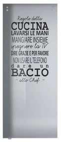 Porta scorrevole Regole in alluminio bianco e grigio, L 96 x H 215 cm Destra