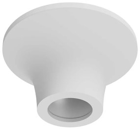 Plafoniera LED GU10 e GU5.3 in Gesso Pitturabile Rotonda Ø167x90mm Base GU10