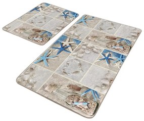 Tappeti da bagno beige in set di 2 pezzi 60x100 cm - Mila Home