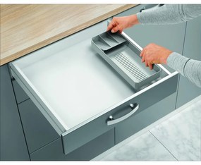 Credenza in plastica grigia per cassetto 15 x 49 cm - Metaltex